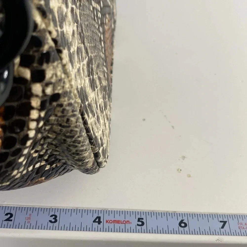 SIMON MILLER Snakeskin Printed Leather Bag - Picture 8 of 10